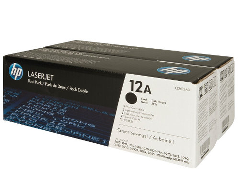 HP TONER 12A BLACK ORIGINAL DOUBLE PACK – Q2612AD - Zeshop