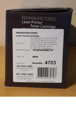 HP TONER CF283X / CRG-737 BLACK COMPATIBLE - 4703 - Zeshop